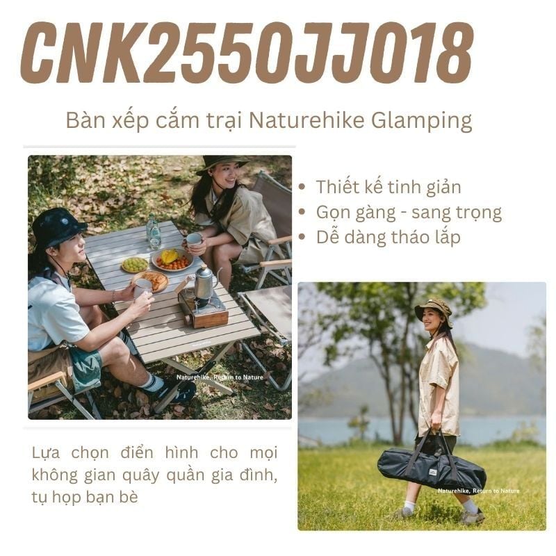 Naturehike CNK2550JJ018 - Bàn cắm trại đa năng, tiện lợi