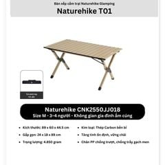 Naturehike CNK2550JJ018 - Bàn cắm trại đa năng, tiện lợi