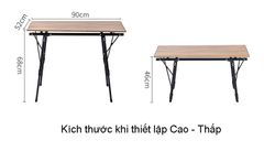Bàn xếp Du lịch, Picnic, Cắm trại phong cách Vintage NatureHike NH19Z003-D