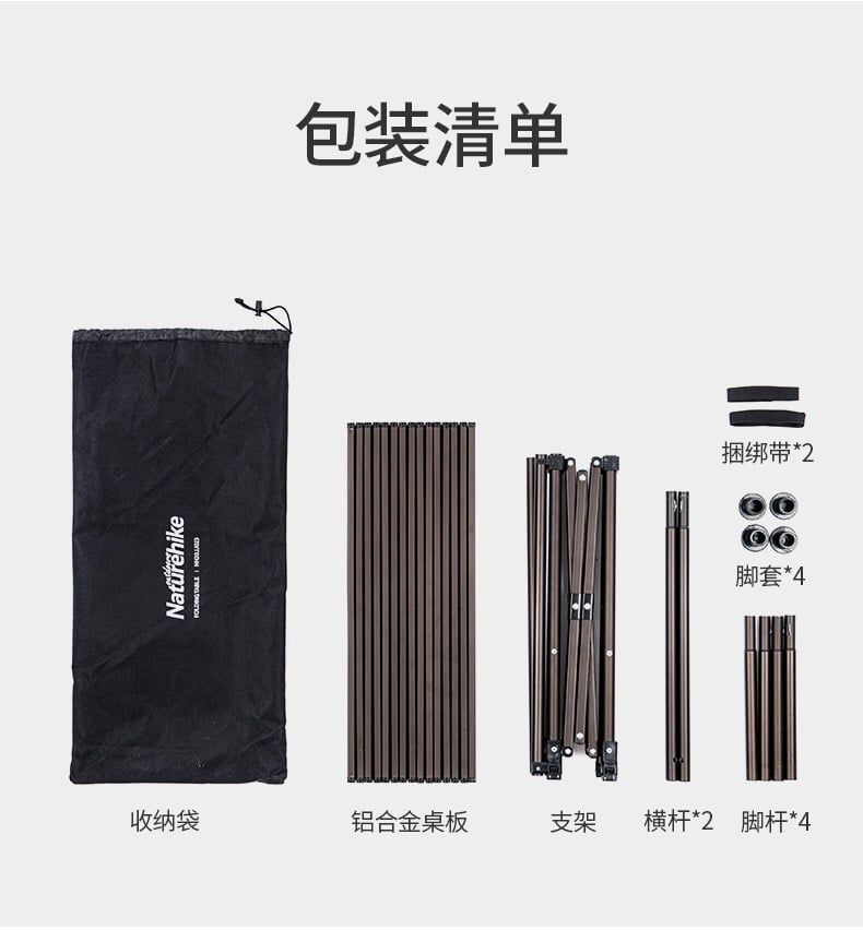 Bàn xếp du lịch Naturehike NH20JJ023 - Thay đổi chiều cao linh hoạt