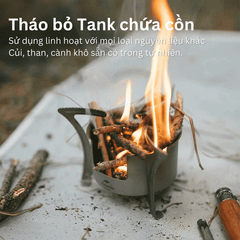 Bếp cồn Naturehike NH22RJ002 - Titanium - Cơ động, đa năng