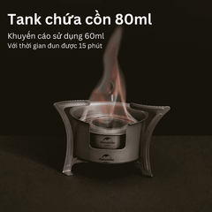 Bếp cồn Naturehike NH22RJ002 - Titanium - Cơ động, đa năng