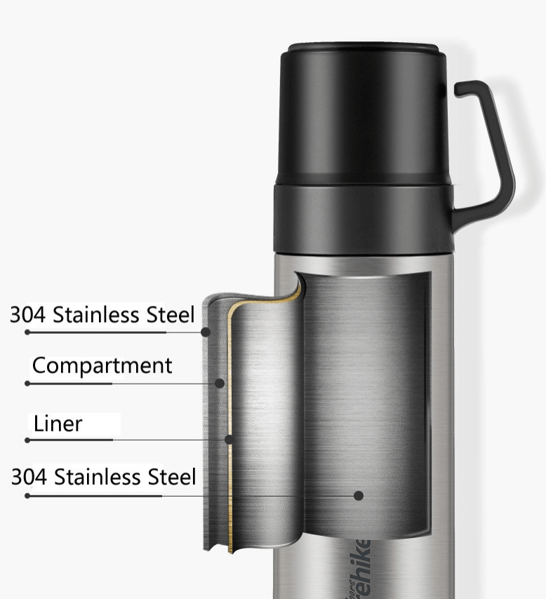 Bình nước giữ nhiệt kèm cốc tiện lợi 500ml NatureHike NH17S020-B