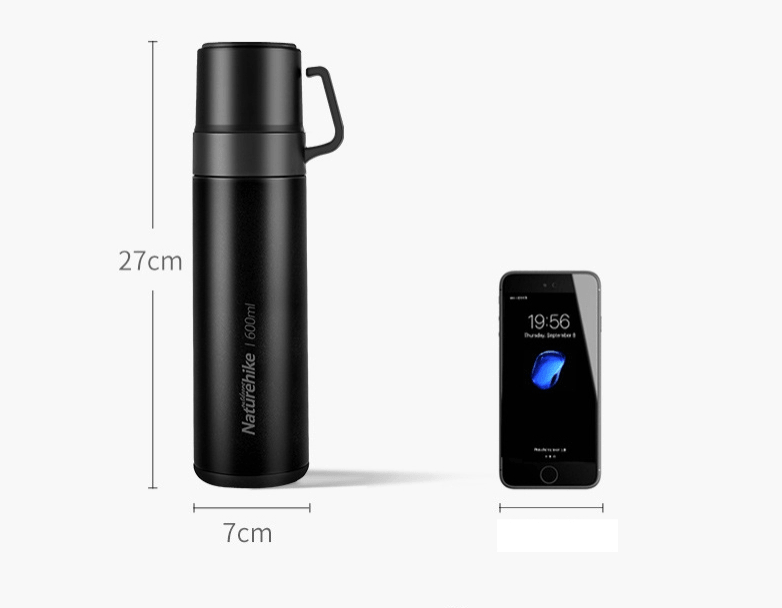 Bình nước giữ nhiệt kèm cốc tiện lợi 500ml NatureHike NH17S020-B