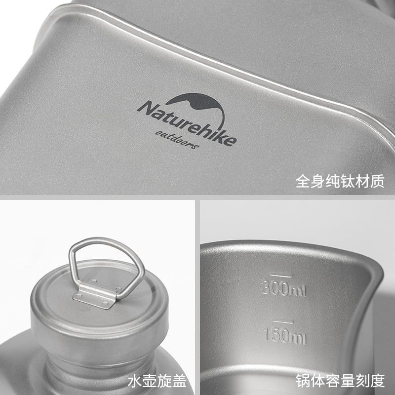 Bộ Bidong cá nhân Titatium Naturehike NH21CJ004 cho người đi rừng