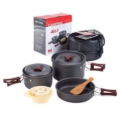 Bộ nồi đi phượt, nấu ăn gọn nhẹ 3 chiếc NatureHike NH15T203-G