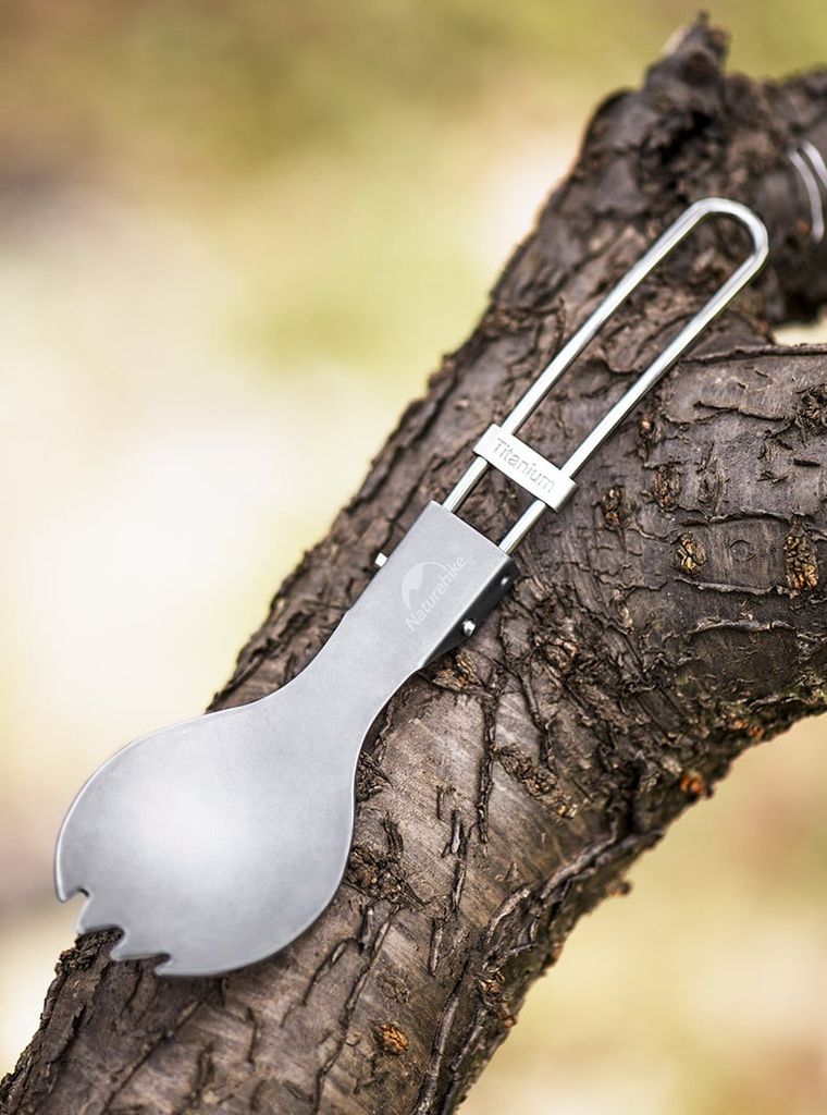 Thìa dĩa du lịch không gỉ, gấp gọn tiện lợi NatureHike NH18C001-J