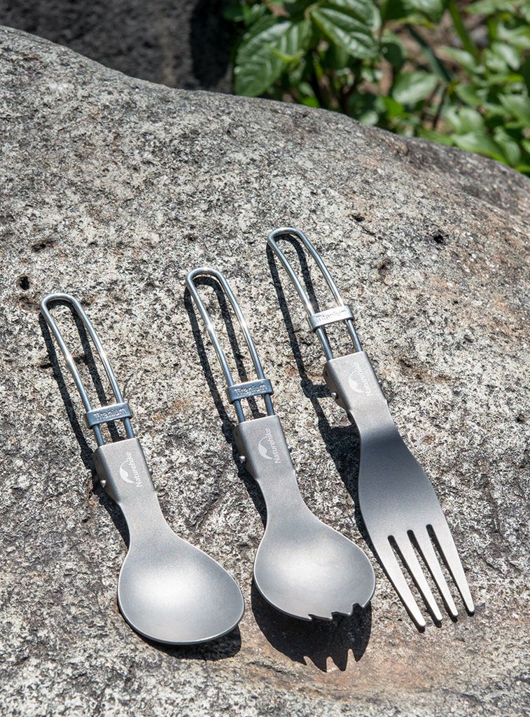Thìa dĩa du lịch không gỉ, gấp gọn tiện lợi NatureHike NH18C001-J