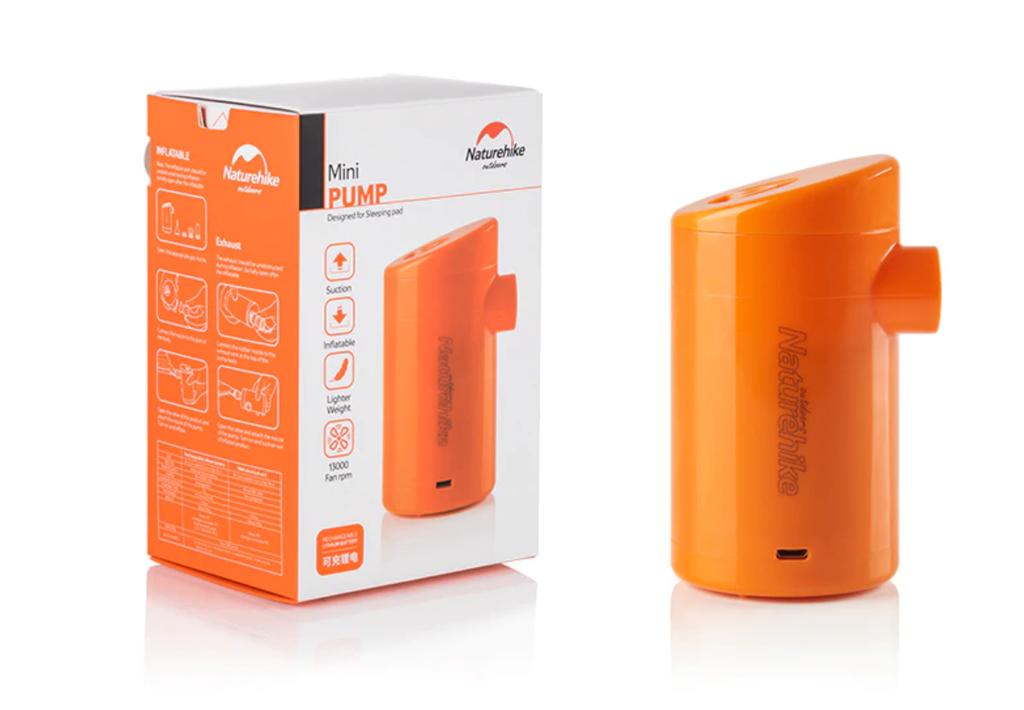 Máy bơm đệm, lều, gối hơi Mini sạc điện qua USB NatureHike NH17C100-B