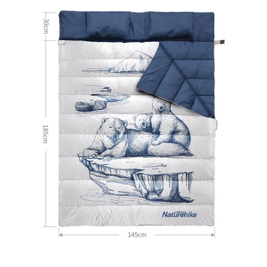 Túi ngủ 2 con gấu Naturehike NH19S016-D dành cho cặp đôi