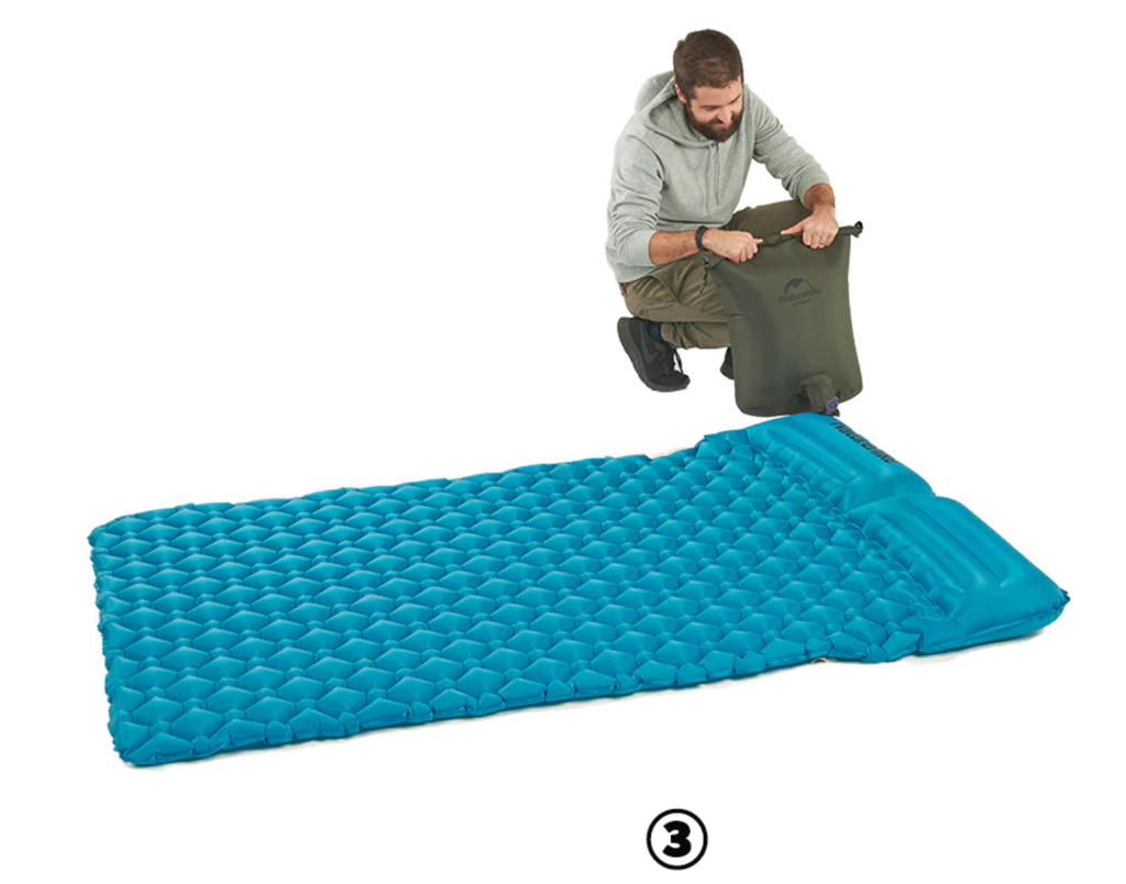 Đệm bơm hơi có gối, chống nước cho 2 - 3 người NatureHike NH17Q020-D