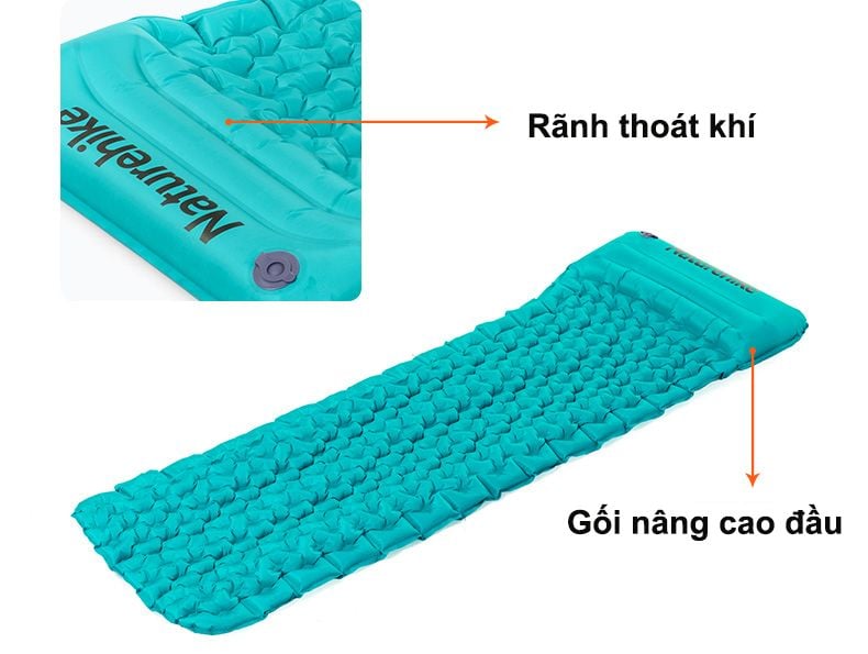 Đệm bơm hơi có gối, gấp gọn xách tay NatureHike NH17T024-T