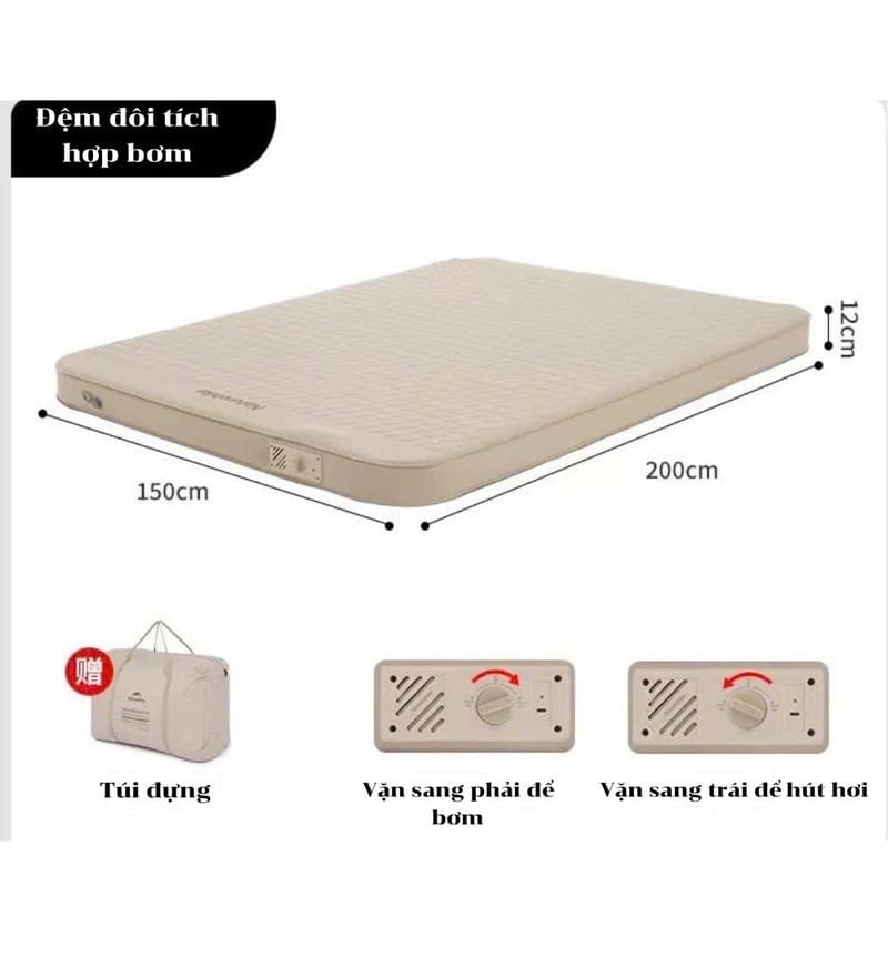Đệm bơm hơi tích hợp Naturehike CNK2300WS011