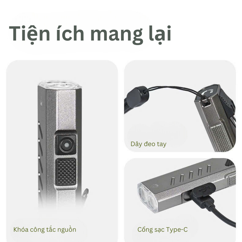 Đèn pin cầm tay mini Naturehike CNK2450ZM016 - EDC01