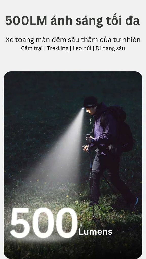 Đèn pin đội đầu siêu sáng Naturehike CNK2450ZM010