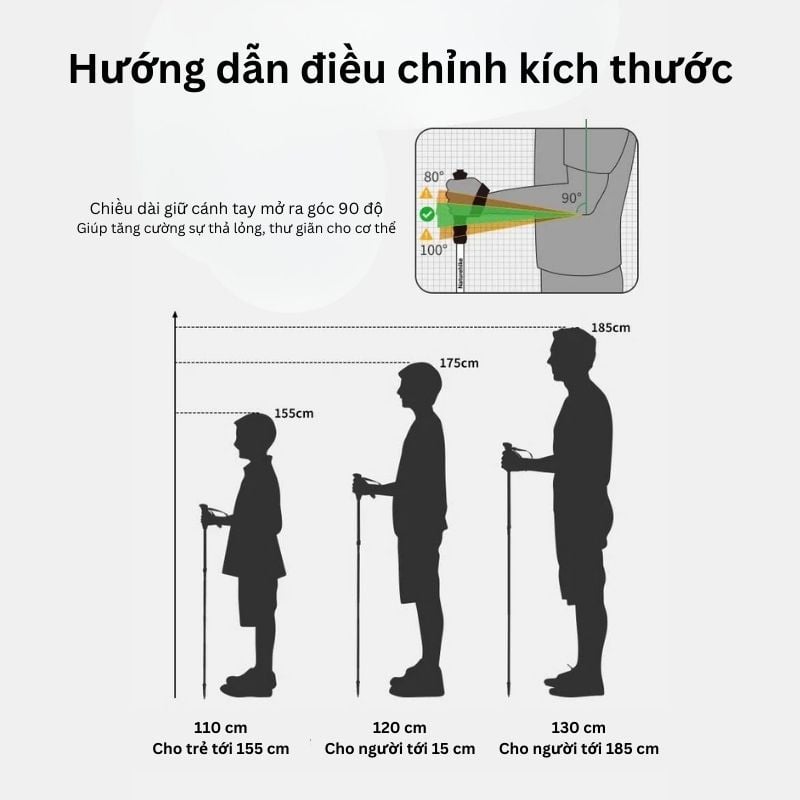 Gậy leo núi - chạy Trail Naturehike CNK2450DS017