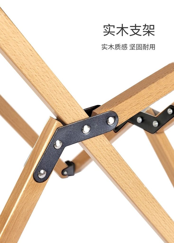 Ghế gấp cắm trại khung gỗ NH19JJ008 phong cách Vintage