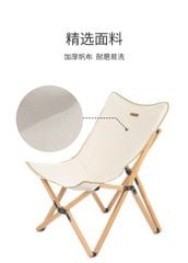 Ghế gấp cắm trại khung gỗ NH19JJ008 phong cách Vintage