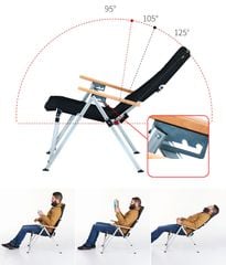 Ghế gấp dã ngoại, câu cá ngoài trời tùy chỉnh 3 góc nghiêng NatureHike NH17T003-Y