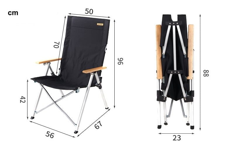 Ghế gấp dã ngoại, câu cá ngoài trời tùy chỉnh 3 góc nghiêng NatureHike NH17T003-Y