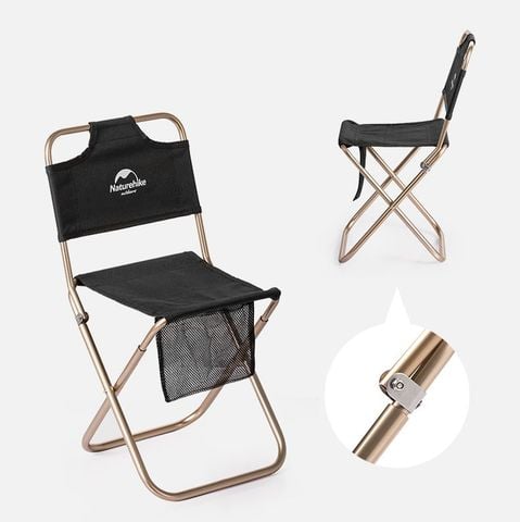 Ghế xếp inox có lưng tựa, gấp gọn siêu nhẹ NatureHike NH18M001-Z
