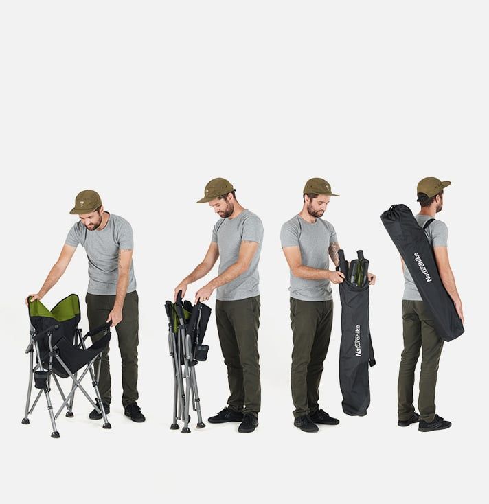 Ghế xếp inox câu cá, cắm trại NatureHike NH18E011-Z