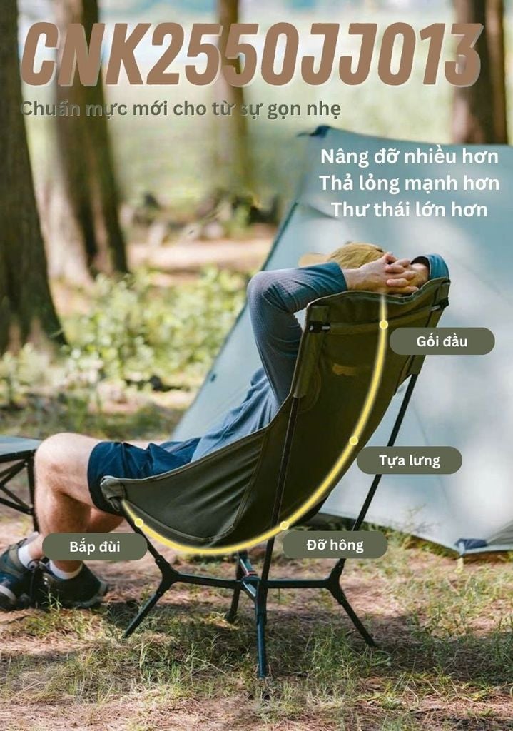 Ghế tựa lưng cao ngoài trời Naturehike CNK2550JJ013 - Naturehike YL01