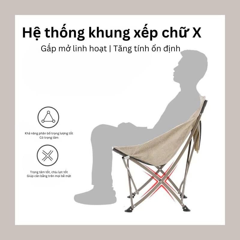 Ghế xếp Moon Chair Naturehike CNK2350JJ010 du lịch, cắm trại