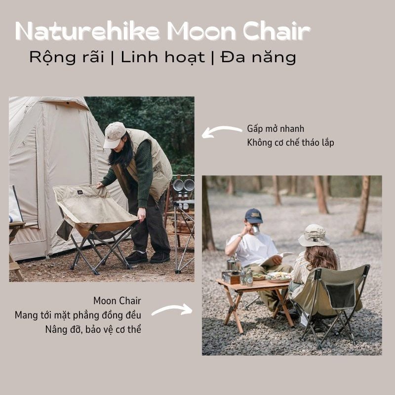 Ghế xếp Moon Chair Naturehike CNK2350JJ010 du lịch, cắm trại