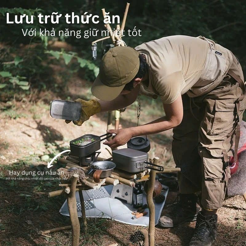 Hộp cơm dã ngoại Titanium Naturehike CNH22CJ010