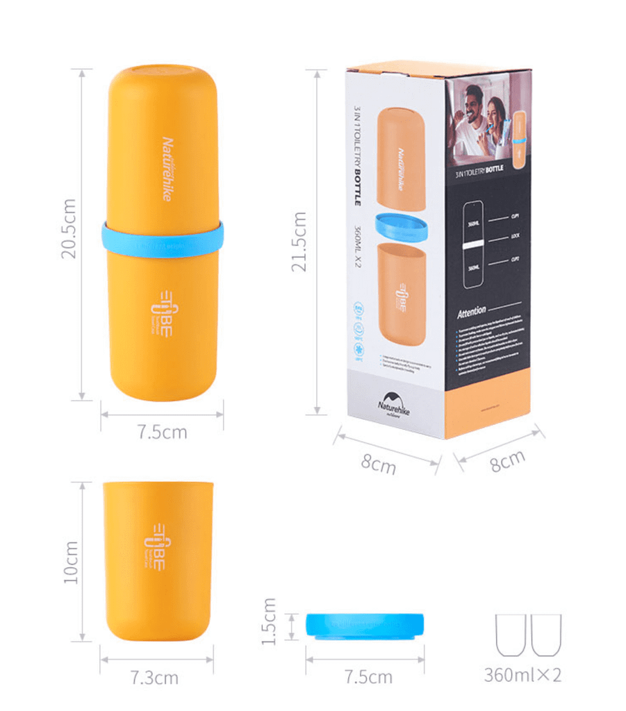 Hộp đựng bàn chải đánh răng kèm cốc NatureHike NH17X020-B