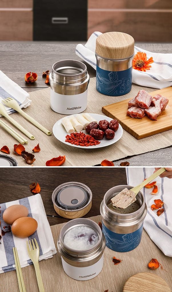 Hộp đựng thức ăn giữ nhiệt inox nhỏ gọn NatureHike NH18M010-G