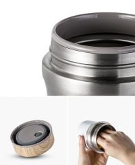 Hộp đựng thức ăn giữ nhiệt inox nhỏ gọn NatureHike NH18M010-G