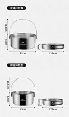Bộ nồi Inox 3 trong 1 Naturehike NH22CJ005