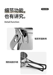 Bộ nồi Inox 3 trong 1 Naturehike NH22CJ005