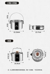 Bộ nồi Inox 3 trong 1 Naturehike NH22CJ005