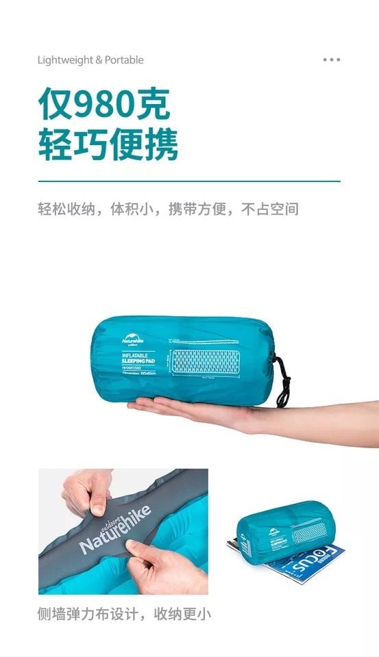 Đệm hơi du lịch dã ngoại chính hãng Naturehike NH20FCD002