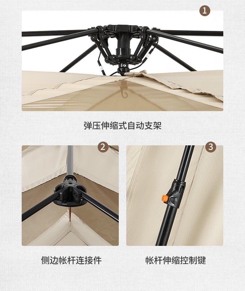 Mẫu lều 3 gian Naturehike Glamping CNH22ZP021 - Village 17