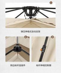 Mẫu lều 3 gian Naturehike Glamping CNH22ZP021 - Village 17