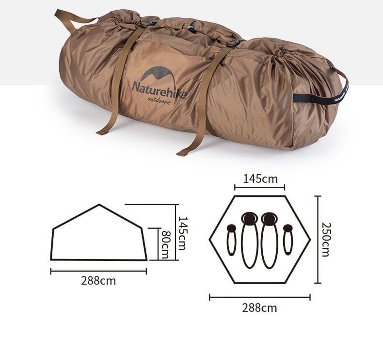 Lều nấm Glamping Naturehike NH21ZP001 cho khoảng 4 người