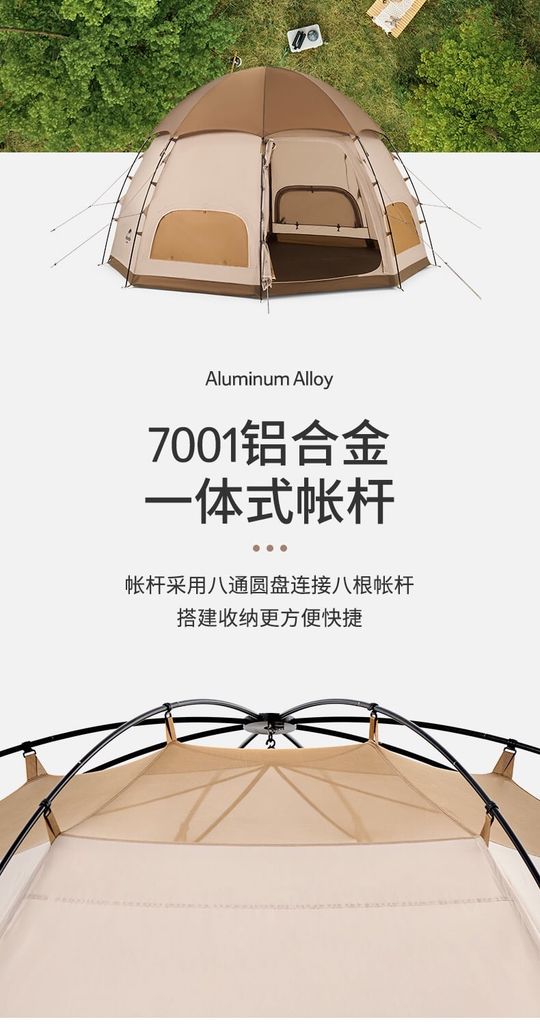 Lều Mông Cổ bát giác Naturehike NH22ZP012 - cho 04 người