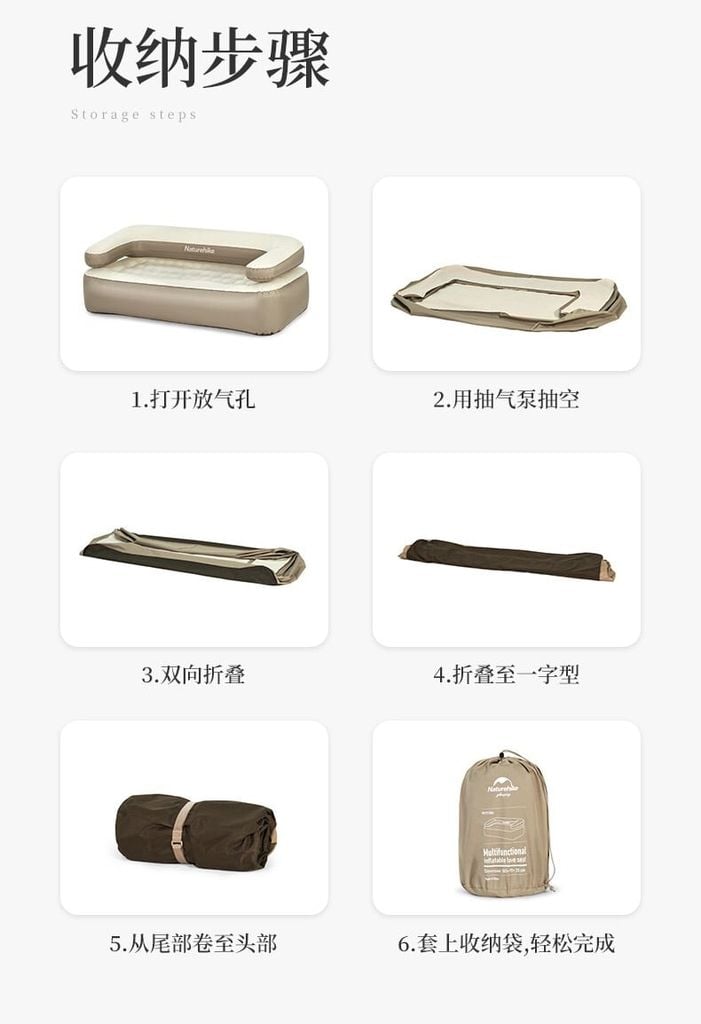 Sofa hơi cắm trại Naturehike Glamping NH22FCD06