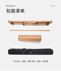 Bàn nhôm cắm trại Naturehike NH22JU007 dài 120 x 60 cm