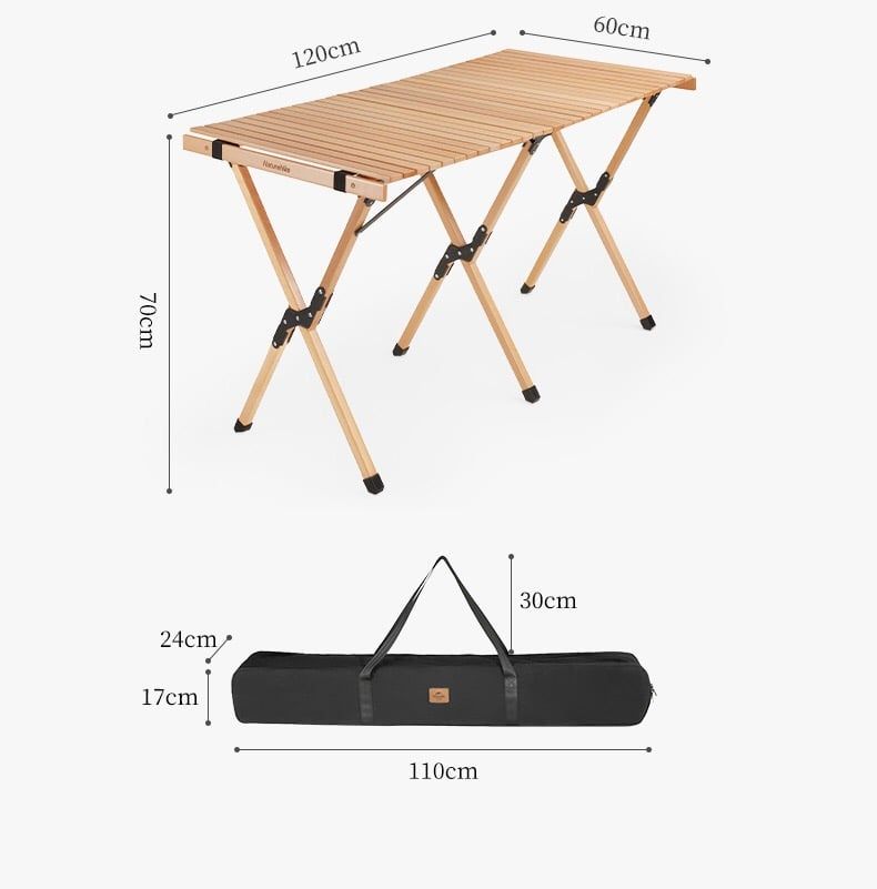 Bàn gỗ sồi Naturehike NH19JJ009 - Bàn cao 70 cm