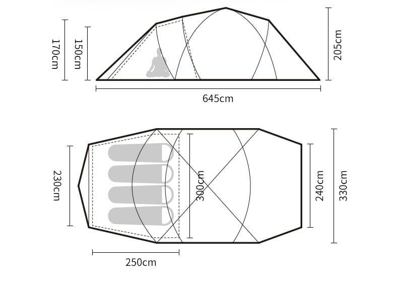 Lều Glamping dành cho 04 người Naturehike NH22YW005