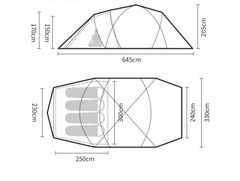 Lều Glamping dành cho 04 người Naturehike NH22YW005