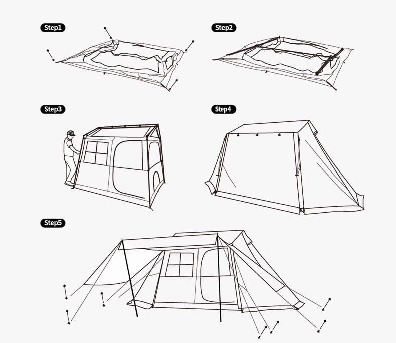 Lều Naturehike Glamping NH21ZP009-2 - Village 5.0 nâng cấp 2022