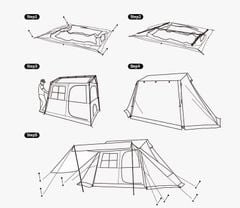 Lều Naturehike Glamping NH21ZP009-2 - Village 5.0 nâng cấp 2022