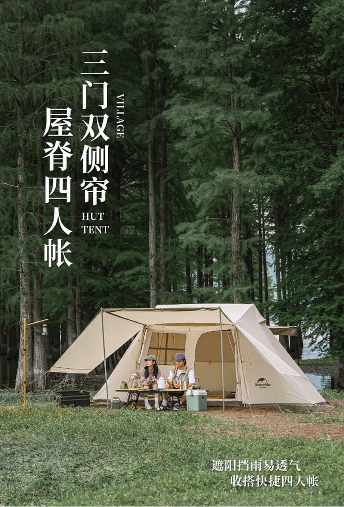 Lều Naturehike Glamping NH21ZP009-2 - Village 5.0 nâng cấp 2022