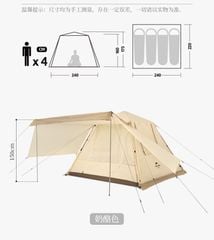 Lều gia đình Glamping Naturehike NH21ZP010-2 - Lều Glamping Ango 2022